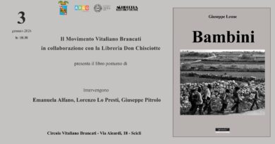 “Bambini” il libro postumo di Giuseppe Leone. Si presenta al “Brancati” di Scicli. Sabato 3 gennaio