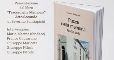 “Tracce nella memoria-Atto secondo” il nuovo libro di Severino Santiapichi verrà presentato il 26 maggio all’ex Convento del Carmine. “Tracce nella memoria-Atto secondo” il nuovo libro di Severino Santiapichi verrà presentato il 26 maggio all’ex Convento del Carmine.