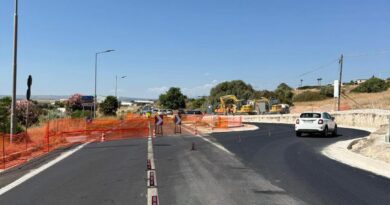 Rotatoria in costruzione a Bruca, cambia la viabilità. Fino al 7 agosto.