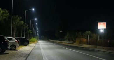 Illuminazione pubblica tra Sampieri e Pisciotto.