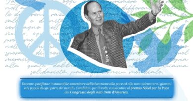 Omaggio al prof. Bruno Ficili a Donnalucata, per la “Giornata  internazionale della pace”.