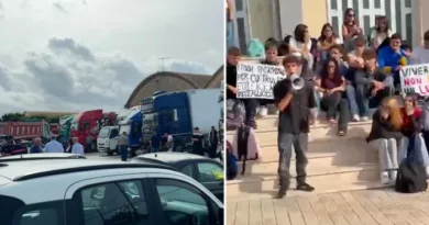 Caro Carburanti: Camionisti fermi ad Arizza. Studenti in Cortile solidarizzano con i lavoratori.